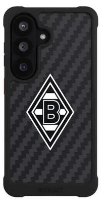 Produktbild von NIVOCASE Hülle für Samsung Galaxy S26  Stoßfeste Handyhülle NIVOmax Case Schwarz Borussia Mönchengladbach Carbon Gladbach