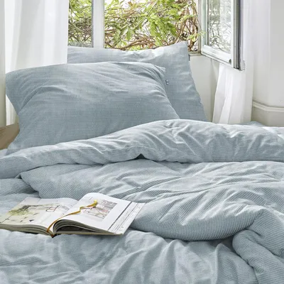 Produktbild von Irisette Seersucker Bettwäsche Easy Granby 155x220 cm + 80x80 cm jade