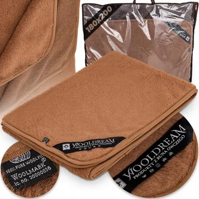 Obrázek produktu pro Bavlněné prostěradlo Wooldream z kamelové vlny, měkké a lehké, rozměr 180x200