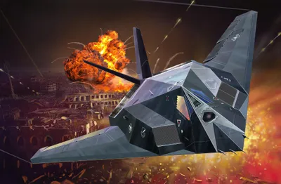 Produktbild von Revell 03899 F-117 10 Modellbausatz F-117A Nighthawk Stealth Fighter im Maßstab 1:72, Level 3, 120 Jahr(e), Kunststoff, Junge, 10 Stück(e), 270 mm, 182 mm