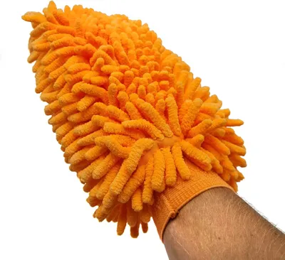 Obrázek produktu pro Houba na čištění auta - houba na mytí auta - mycí rukavice - čisticí houba - jednostranná oranžová