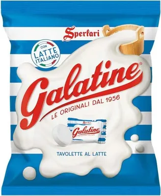 Produktbild von 6x Sperlari Süßigkeiten Galatine mit Milch Geschmack italien Bonbon Lollies 125g
