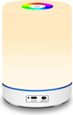 Produktbild von Dimmbare Touch-LED-Nachttischlampe – 3 Helligkeitsstufen – Einstellbare Farben