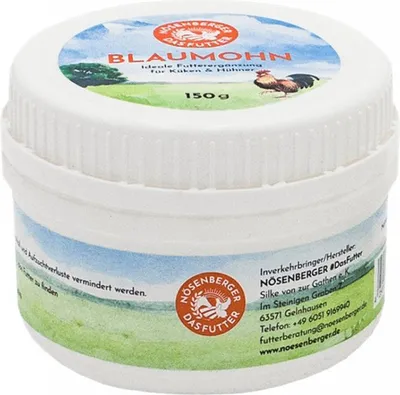 Produktbild von Nösenberger Blaumohn 150 gr. für eine gesunde Darmflora bei Geflügel