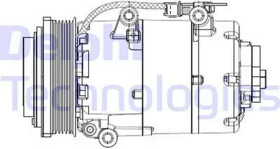 Produktbild von DELPHI CS20358 VS16 Klimaanlage Klimakompressor PAG 46 für FORD Focus II Schrägheck (DA, HCP, DP) Focus II Kombi (DA, FFS, DS) C-MAX (DM2) Focus C-Max