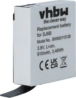 Produktbild von vhbw Akku Ersatz für SJCam SJ6B für Videokamera Camcorder (910 mAh, 3,8 V, Li-Ion)