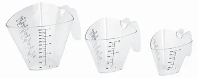 Messbecher-Set, 3-teilig, 250/500/1000 ml, transparent
