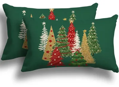 Produktbild von Kissenbezug Weihnachten 30x50 cm 2er Set Leinen Winterdeko