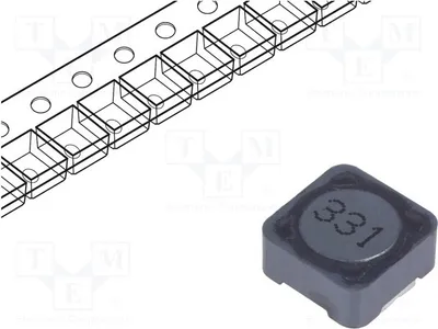Produktbild von 5x Drossel: Draht 330uH 510mΩ SMD 680mA ±20% 12x12x6mm  -40÷125°C PCS125MT331 SMD-