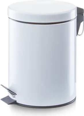 Produktbild von Zeller Treteimer, 5 ltr., weiß, Metall Ø 20,5 x 28 cm