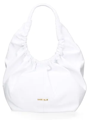 Imagen del producto de Bolso de hombro para mujer, de cuero genuino, diseño dorado, elegante, fabricado en Italia. Dimensiones: 39 x 24 cm