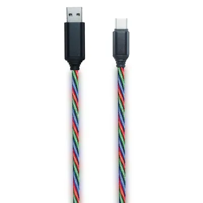 Produktbild von 2GO 797146, 1 m, USB B, USB C, Mehrfarbig