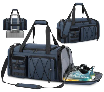 Image de Elzusha - Sac de sport spacieux avec compartiment à chaussures, 40 litres