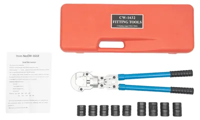 Immagine prodotto di Pinza per crimpare tubi PEX, impugnatura ergonomica, testa girevole, colore arancione