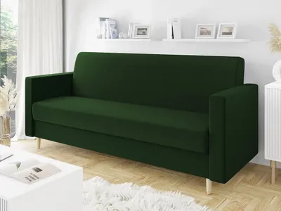 Obrázek produktu pro Rozkládací pohovka s úložným prostorem BAZYLI - zelená