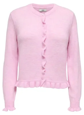 Immagine prodotto di JDY, cardigan da donna a maniche lunghe, modello Jdyletty, con volant, collezione Noos, colore rosa, taglia L (EU)
