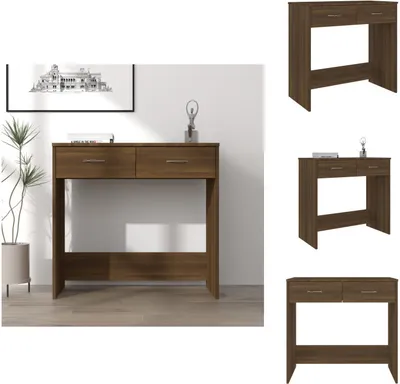 Obrázek produktu pro vidaXL Psací stůl hnědý dubový vzhled 80x40x75 cm materiál na bázi dřeva - Psací stoly