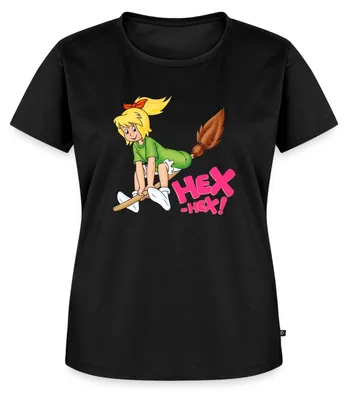 Produktbild von Spreadshirt Bibi Blocksberg Fliegt Davon Frauen Premium T-Shirt, 5XL, Schwarz