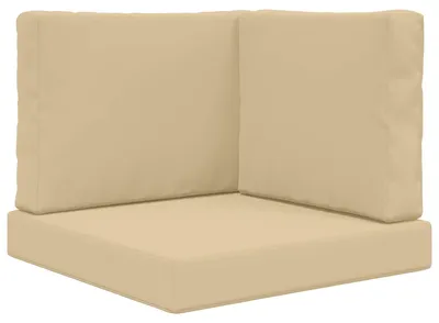 Image de Coussins de sol pour l'extérieur, marque vidaXL, en polyester, couleur beige, dimensions 60 x 60 cm