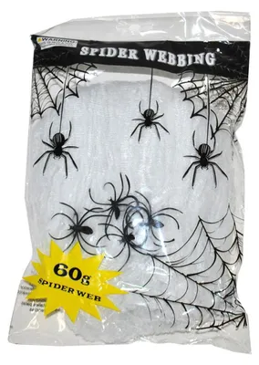 Produktbild von Weißes Spinnennetz mit 4 Spinnen