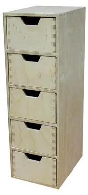 Produktbild von Aufbewahrungsbox aus Holz mit 5 Schubladen