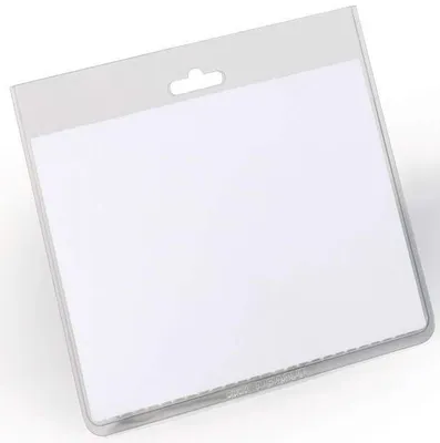 Produktbild von Namensschilder 90x60mm Kunststoff transparent VE=10x5 Stück