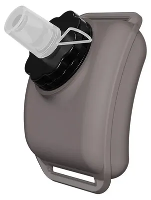 Image de Bouteille d'eau réutilisable, pliable, en silicone, design écologique, 200 ml, noire