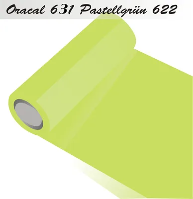 Produktbild von Oracal 631 - Orafol matt - Plotterfolie - für Küchenschränke und Dekoration Folie 10m (Laufmeter) Rolle - 100 cm Folienhöhe - 622-Pastellgrün + GRATIS ein Schmetterlingsset W400 von Indigos UG