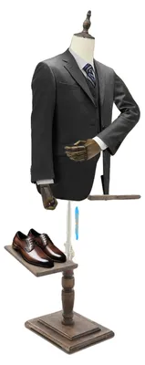 Produktbild von Männliche Schneiderpuppe, verstellbare Höhe 1,35-1,80m, Schulterbreite 43cm, Brustumfang 96cm, Taillenumfang 82cm, Hüftumfang 92cm