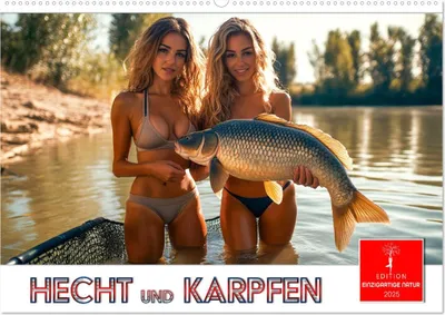 Produktbild von Hecht und Karpfen (Wandkalender 2025 DIN A2 quer), CALVENDO Monatskalender
