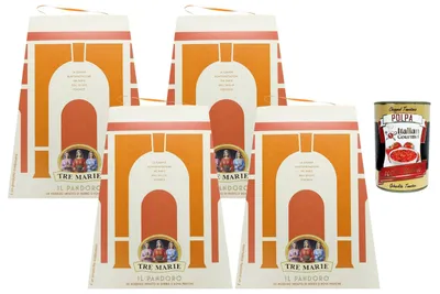 Produktbild von Tre Marie Italian Gourmet Tre marie Pandoro 4x750g – 3kg Festtagskuchen mit Butter