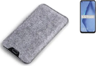 Produktbild von K-S-Trade Filz Handyhülle kompatibel mit Huawei P40 Lite Schutzhülle Filztasche Filz Tasche Case Sleeve Handy Hülle Filzhülle grau