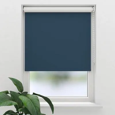 Produktbild von SOLUNA Verdunkelungsrollo V12 dunkelblau 210x190 cm inkl. Klemmträger