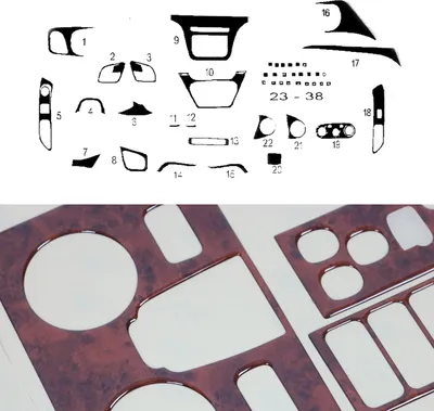 Image de Décor intérieur Cockpit pour Iveco Daily 2014-2019 optique bois de racine 38 pièces