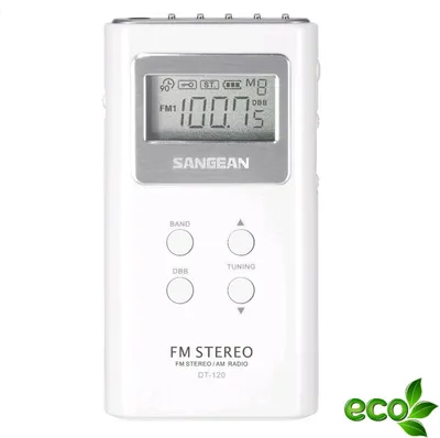 Produktbild von Sangean DT-120, Persönlich, Digital, AM, FM, 87,5 - 108 MHz, 522 - 1629 kHz, LCD