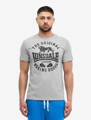 Zdjęcie produktu dla Koszulka męska o normalnym kroju GRINTON Marl Grey/Black XL Lonsdale