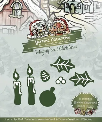 Produktbild von Stanzschablone - Yvonne Creations - Magnificent Christmas - Candle Set