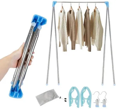 Immagine prodotto di Appendiabiti compatto, blu, 33–71 cm, per i viaggi e per casa