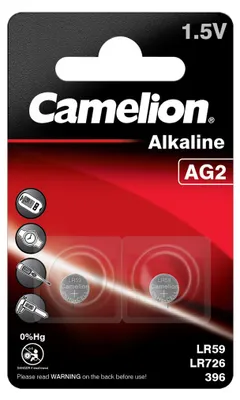 Obrázek produktu pro Camelion | AG3/LR41/LR736/392 | Alkalická knoflíková baterie | 2 ks.