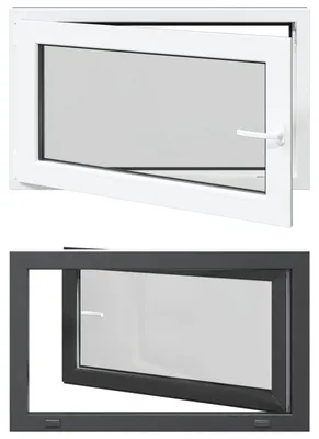 Image de Fenêtre de cave pivotante et orientable vidaXL, modèle RISOR, dimensions 100 x 60 cm