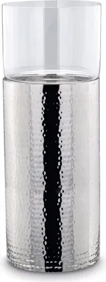 Produktbild von Boden-Windlicht gehämmert Edelstahl, H  64,0 cm, Ø 24,0 cm