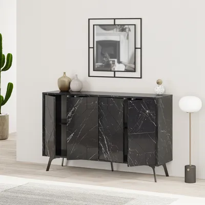 Obrázok produktu pre Skye Decor, Skrinka - Duben (?ierny mramor)
