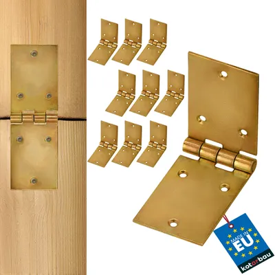 Obrázok produktu pre KOTARBAU® Stavebný záves Opletený oceľový záves na krabice Pozinkovaný zlatý 150 X 50 MM Sada 10 ks
