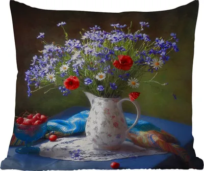 Produktbild von MuchoWow® Outdoor Kissen - Blumen - Farben - Stilleben - 50x50 cm - Wetterfest - Lounge Kissen - Komfortabel - Kissen mit Bild