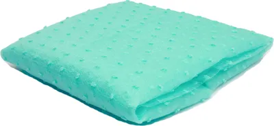 Immagine prodotto di Tessuto in organza con pois ricamati, menta, 50 x 150 cm