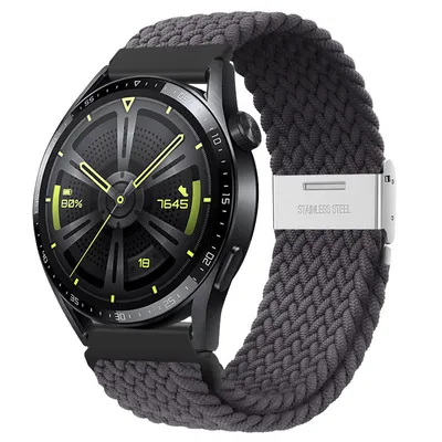 Produktbild von BStrap Elastic Nylon 2 Armband für Garmin Vivoactive 5, space ash