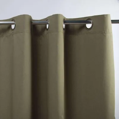 Immagine prodotto di Voile di cotone grigio-verde con occhielli 150x250