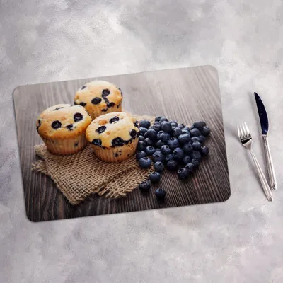 Produktbild von Tischset 4x45x30 cm Platzset Tischmatte Platzmatte Untersetzer - Blaubeer Muffins