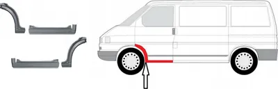 Produktbild von Reparaturblech Set für VW T4 – Einstieg Radlauf + Schweller vorne Links & Rechts