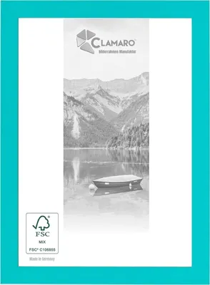 Produktbild von Bilderrahmen Türkis CLAMARO Collage nach Maß  Holz  M3016, Größe:35x20